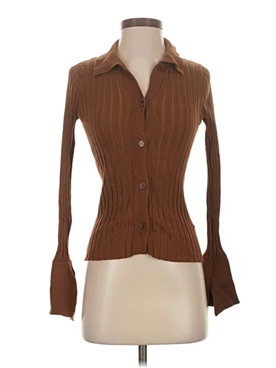 Pre-owned All The Ways Cardigan Sweater In Brown