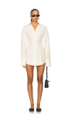 All The Ways Charitie Button Up Mini Dress In White