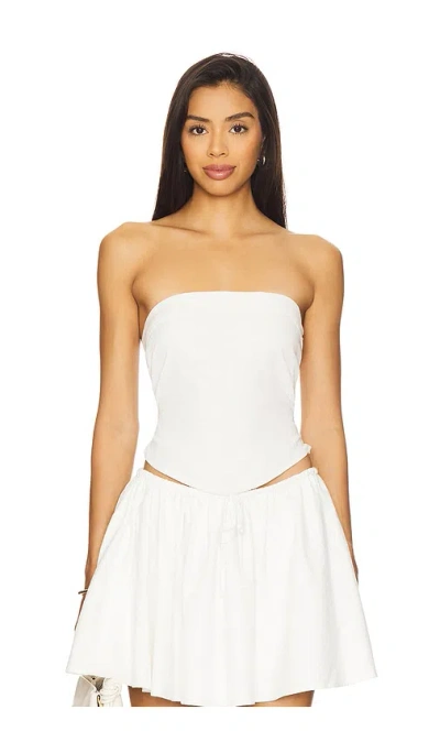 All The Ways Cici Strapless Top In White