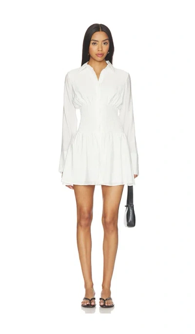 All The Ways Clementine Button Up Mini Dress In White