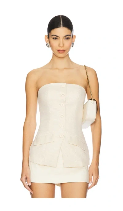 All The Ways Darcie Strapless Top In White