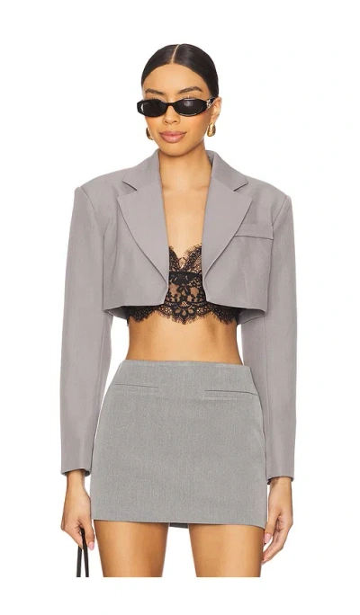 All The Ways Darla Crop Blazer In 그레이