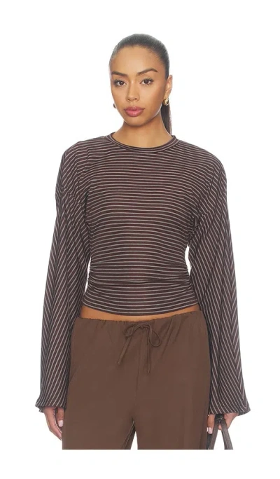 All The Ways Davey Long Sleeve Top In Brown