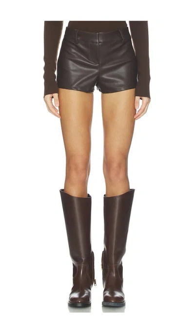 All The Ways Emery Faux Leather Short In Black