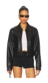All The Ways Fianna Faux Leather Jacket In Black