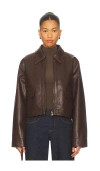 All The Ways Fianna Faux Leather Jacket In Brown