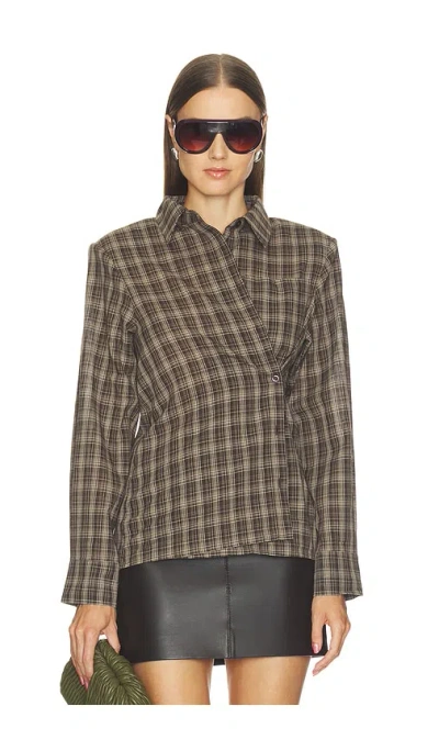 All The Ways Ila Button Up Top In Brown