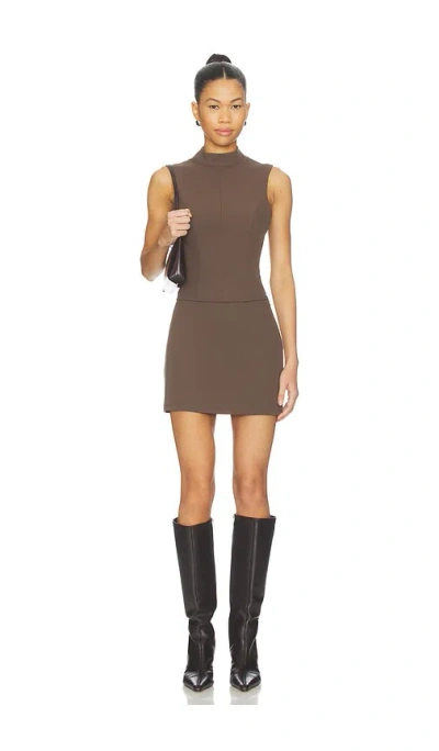 All The Ways Ileen Mini Skirt Set In Brown