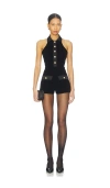 All The Ways Jemma Velvet Romper In Black