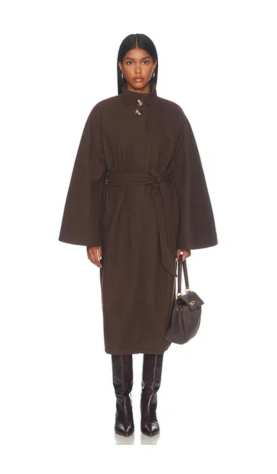 All The Ways Jimun Tie Coat In Brown