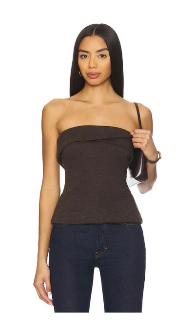 All The Ways Josefina Strapless Top In Brown