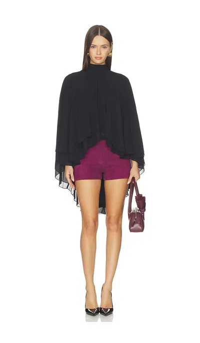 All The Ways Karissa Cape Top In Black