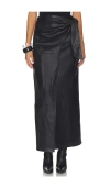 All The Ways Kassidy Faux Leather Skirt In Black