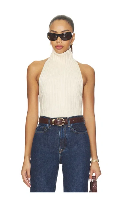 All The Ways Kassidy Knit Halter Top In Neutral