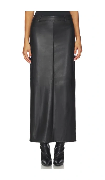 All The Ways Kayla Faux Leather Skirt In Black