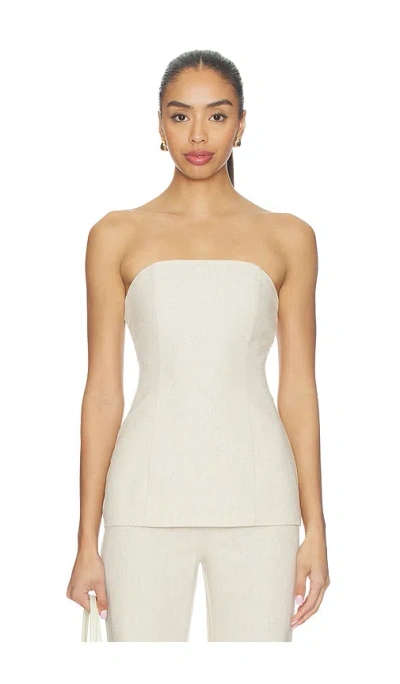 All The Ways Kenna Strapless Top In White