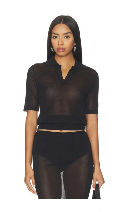 All The Ways Landry Knit Tee In Black