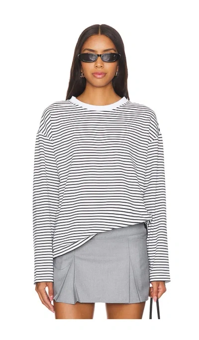 All The Ways Lily Long Sleeve Top In Blue Stripe
