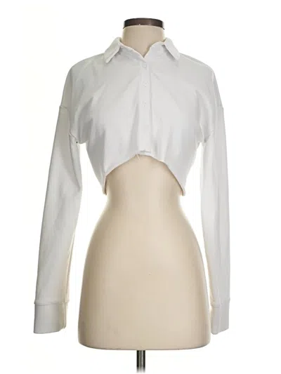 Pre-owned All The Ways Long Sleeve Blouse In White