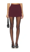 All The Ways Mamie Mini Skirt In Burgundy