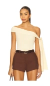 All The Ways Mariah Asymmetrical Top In Gray