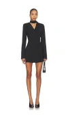 All The Ways Marissa Neck Tie Blazer Dress In Black