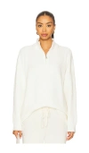 All The Ways Melanie Quarter Zip Sweater In White