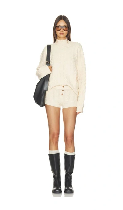 All The Ways Murphy Knit Short Set In Metallic