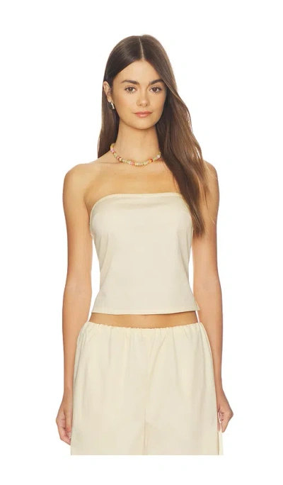 All The Ways Nora Strapless Top In White