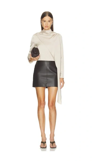 All The Ways Payton Drape Top In Neutral