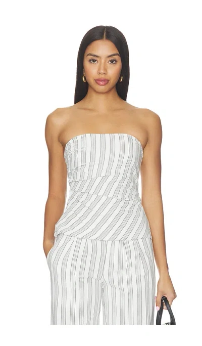 All The Ways Rainey Top In Black & White Stripe