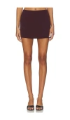 All The Ways Sable Mini Skirt In Burgundy
