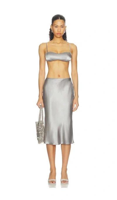 All The Ways Sapphina Midi Skirt Set In Gray