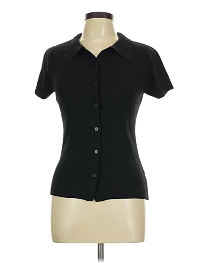 Pre-owned All The Ways Short Sleeve Blouse In Black
