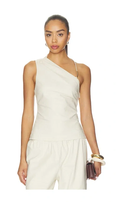 All The Ways Simone Asymmetrical Top In White