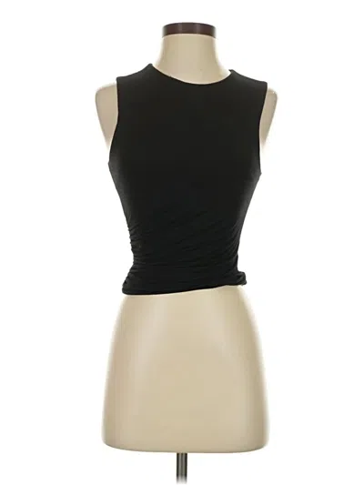 Pre-owned All The Ways Sleeveless Top Black Halter Neckline Tops