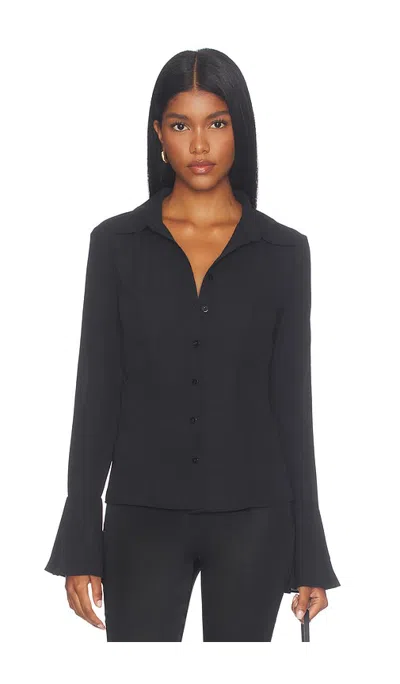 All The Ways Sutton Button Up Top In Black
