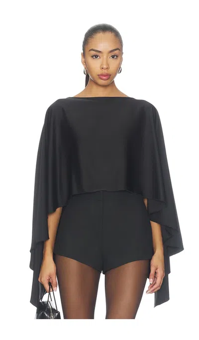 All The Ways Tamaya Cape Top In Black