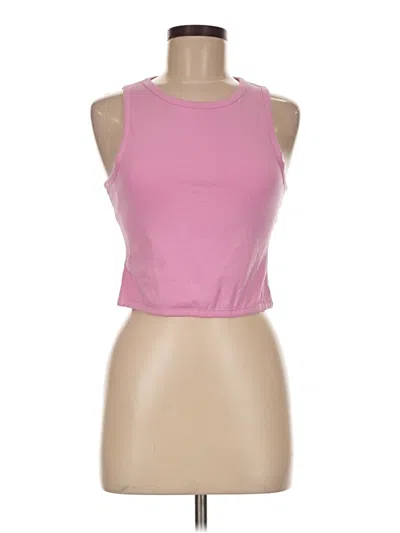 Pre-owned All The Ways Tank Top Pink Halter Neckline Tops