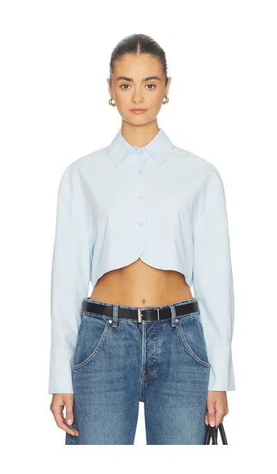 All The Ways Tara Button Up Top In Blue