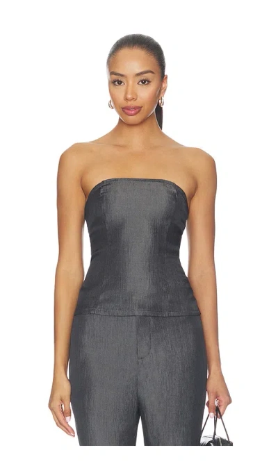 All The Ways Temperance Strapless Top In 네이비