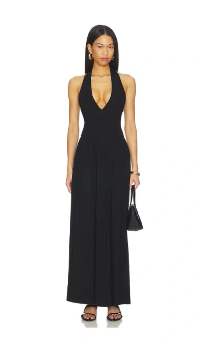 All The Ways Tenley Halter Maxi Dress In Black