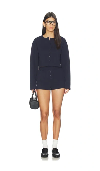 All The Ways Trina Lounge Short Set In 네이비