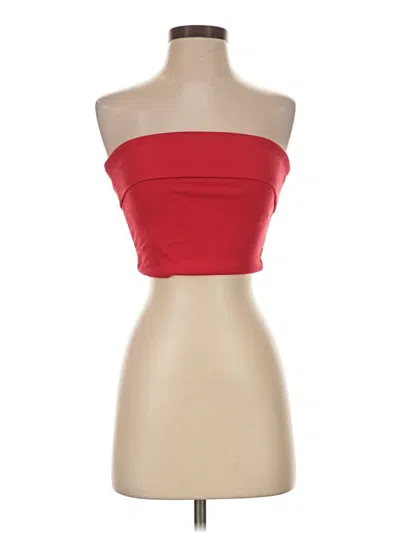 Pre-owned All The Ways Tube Top Red Strapless Neckline Tops