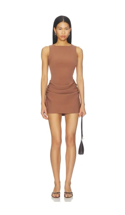 All The Ways X Blake Evin Loxley Mini Dress In Brown