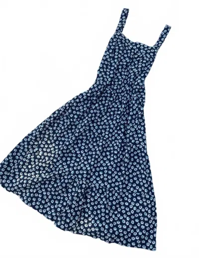 All The Wild Roses Women's Floral Print Sundress In Indigo Flower In Multi