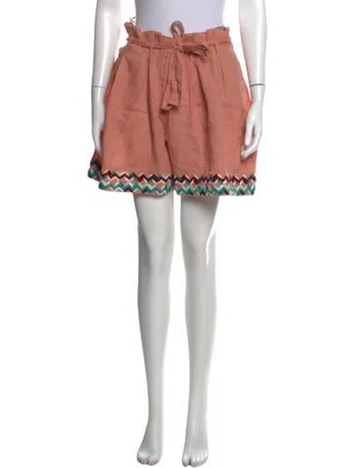 Pre-owned All Things Mochi Linen Mini Shorts W/ Tags In Pink