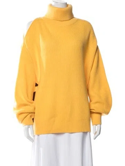 Pre-owned All Things Mochi Turtleneck Sweater In Yellow