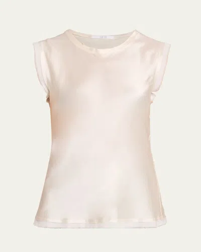 All Three Amanda Silk Tank Top In Pink
