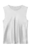 All Three Carine Silk Tank In Gray